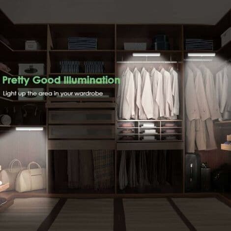 10 LED Motion Sensor Light – Wireless Lighting for Wardrobes and Stairs – Easy Self-Adhesive Installation – Warm Light