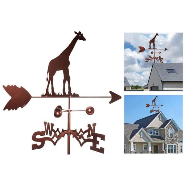 Giraff Giraff Rostfritt Stål Sprayfärg Utomhus Takprydnader