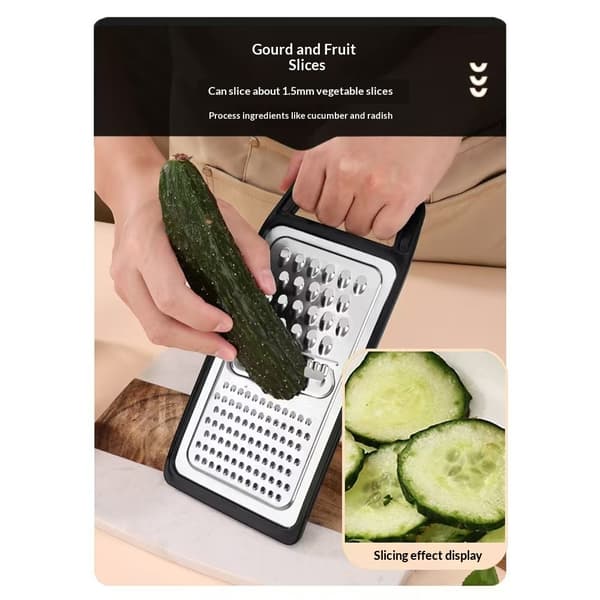 Stainless Steel Grater for Vegetables (Black)