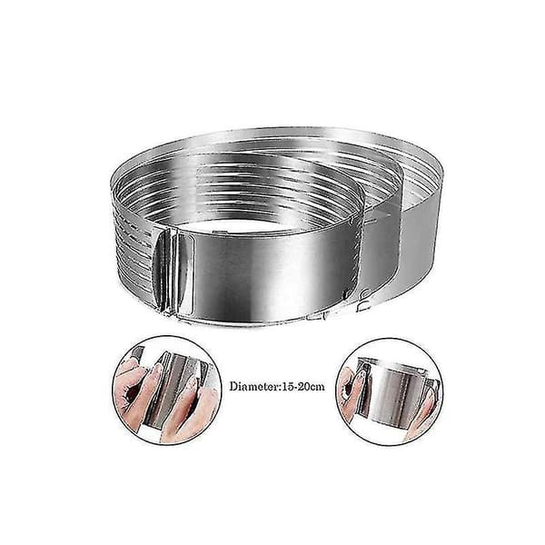 Mousse Ringe i Rustfrit Stål, Rund Kageform, Justerbar Kageform