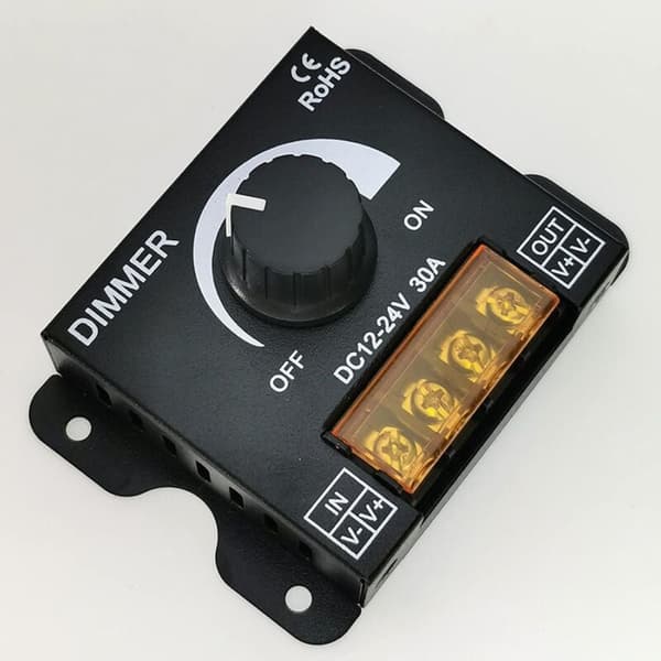 LED Dimmer Controller 12V 24V 30A PWM Dimmer 360W for LED Strips or LED Lamp