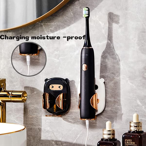 Electric Toothbrush Holder for Bathroom 2-pack, Automatic Retractable Electric Toothbrush Bracket, Self-Adhesive Wall Mount No Drilling