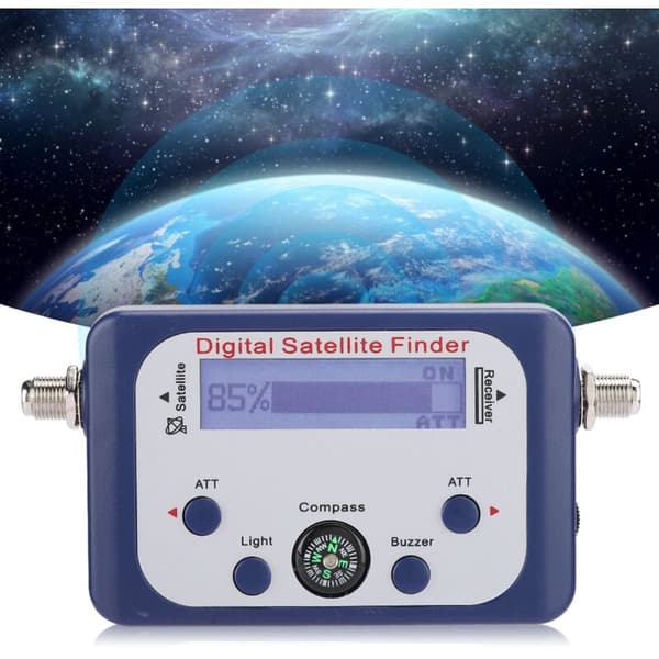 Satellite Finder, 950-2150 MHz LCD Display, Electronic Buzzer and Backlight, for Satellite Dish Alignment