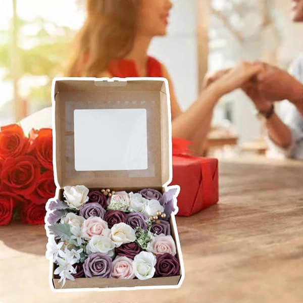 Artificial Rose Flowers Combination Box for DIY Wedding Bouquets Table Decorations
