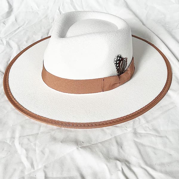White Vintage Top Hat Denim Top Hat