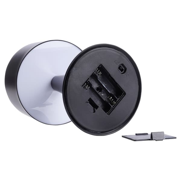 Trådløs sort bordlampe med 8 LED til hjem og kontor