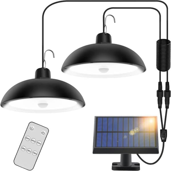 78 LED Udendørs Solcellelampe – 4 Belysningstilstande med Bevægelsessensor – 360° Justerbart Solpanel – IP65 Vandtæt