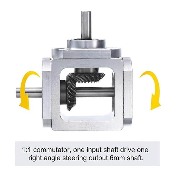 Bevel Gearbox 90 Degree Right Angle Bevel Gearbox 1:1 Single Output Shaft 1 Module 20 Teeth Bevel Wheel
