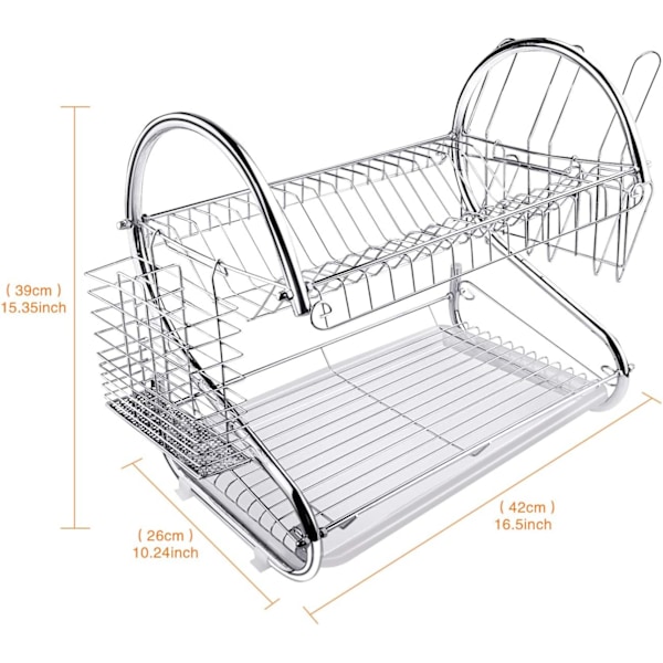 Kitchen Sink Organiser with Sponge Holder and Towel Rail - Grey
