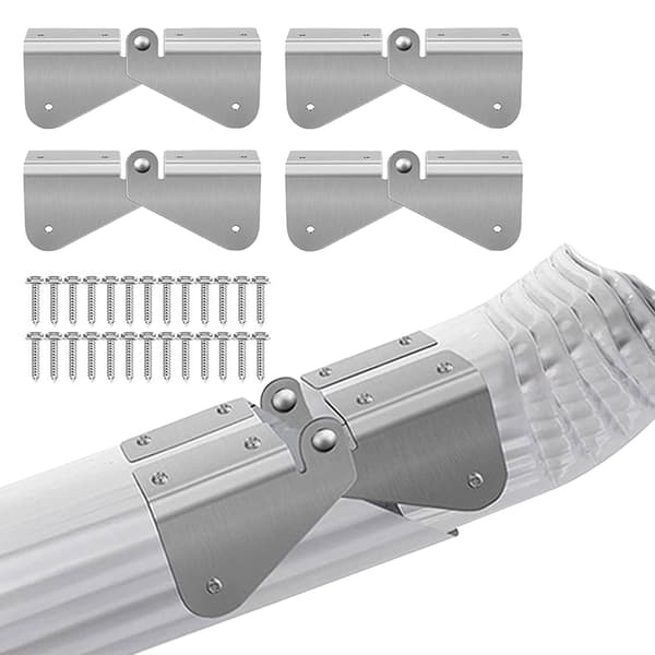 4 pcs Gutter Extension Hinges, Downspout Extension Flip-Up Hinge