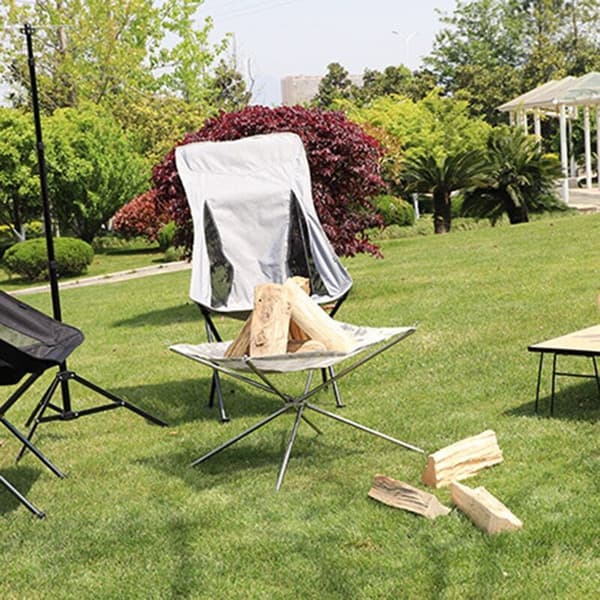 Portable Outdoor Fire Pit Foldable Mesh Fireplace Cooking Baking Rack for Camping Garden Fire Pit Grill