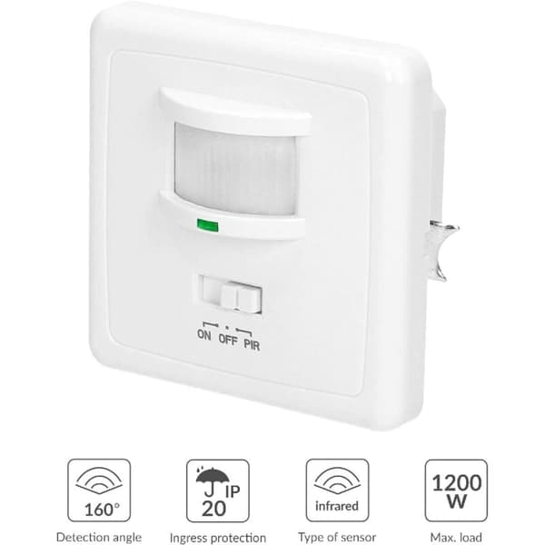 Motion Detector for Øfi60 Electrical Box Compatible with LED 1200W Max 3-Wire Installation and LED Compatible (Motion Detector)