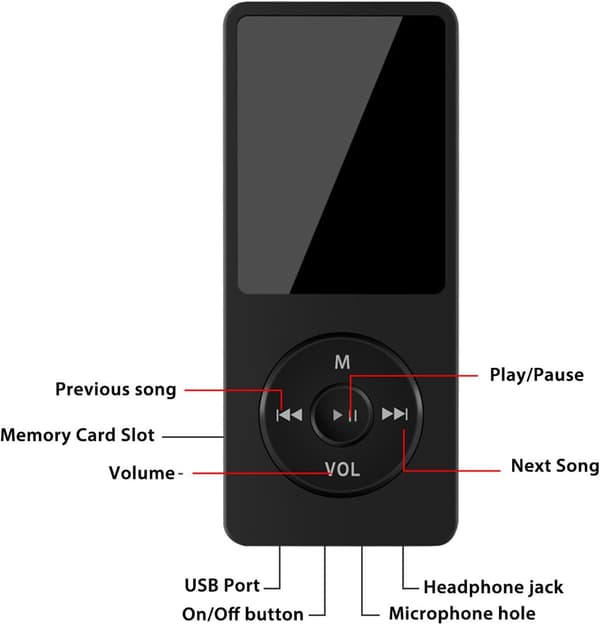 MP4 MP3 Bluetooth-urheilumusiikkisoitin