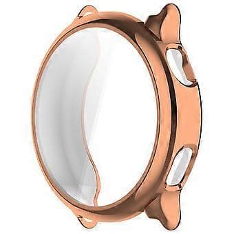 Compatible with Garmin Vivoactive 6 Watch Case Full Coverage Flexible TPU Electroplating Protection (Rose Gold)