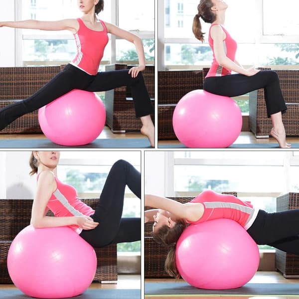 Tykk og stabil anti-burst yogabold - blå 65 cm