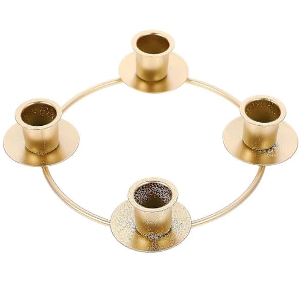 Adventsstake Krans Jern Lysestake Ringformet Lysestake Adventsstake