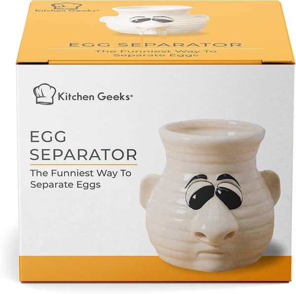 Egg Separator Funny Kitchen Gadget - Fun Snot-Nose Egg Separator Tool Useful For Cooking And Baking White