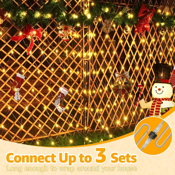 8-Mode IP67 Waterproof Outdoor Net Lights with Remote Control-FY-