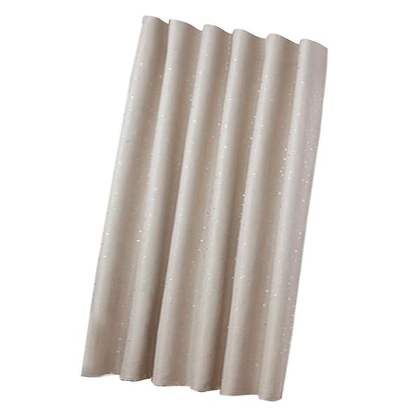 1 par sølvstjernefolietrykte gardiner termisk isolerende gardiner beige