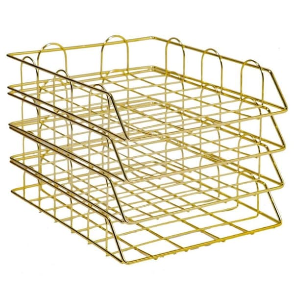 Delar Brevkorg A4 Paper Basket Stackable Baskets Metal Office Baskets Filing System Document Basket Desk Organizer