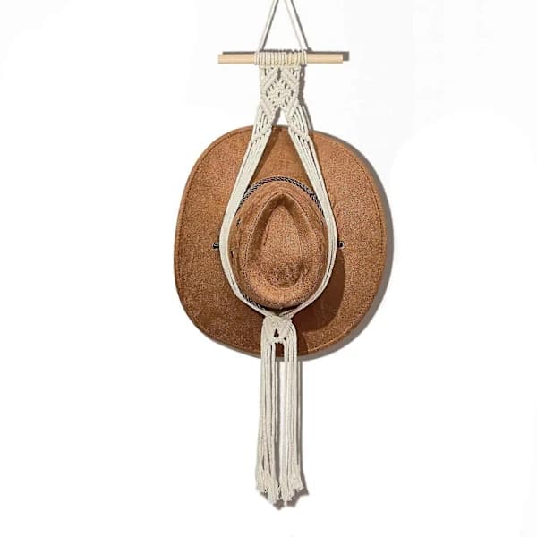 2024 Boho Handwoven Macrame Hat Display Hanging Cap Holder Hat Rope Hanger