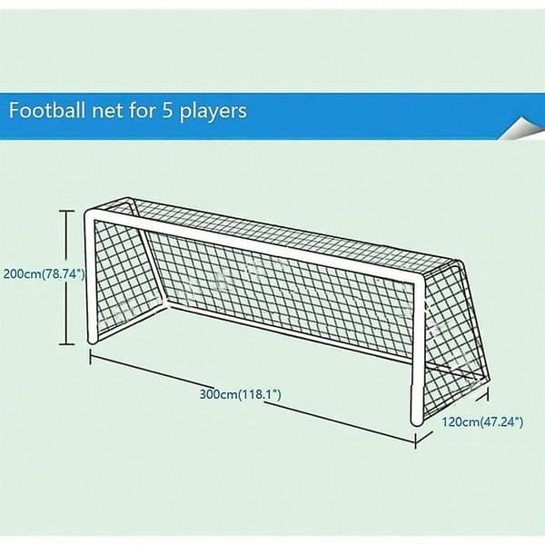 Fodboldnet Fodboldmål, Målnetslængde 321,2 meter, 5 spillere, 1