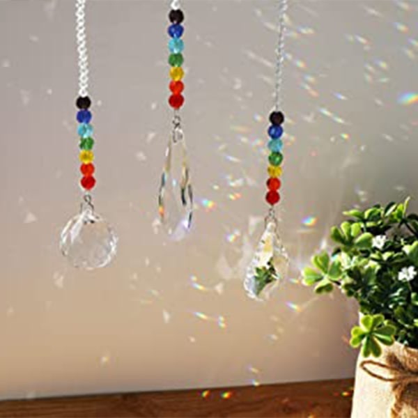 TG 2 stk krystallglasskule prisme for lysekrone hagevindu style2