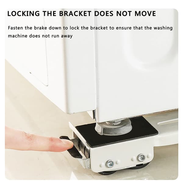 Washing Machine Base, Adjustable Washing Machine Base Stand, Mobile Refrigerator Base Cabinet, with Fixed Lock, 24 Non-slip Wheelbase