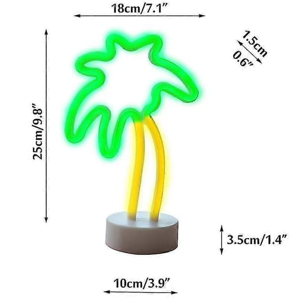 Palm Tree LED Neon Sign Night Light With Base Coconut Palm Canopy Night Light Table Lamp Best Gift