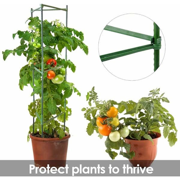 (Grön) 30-pack Stödpinnar för tomatburar, växtstöd, trädgård