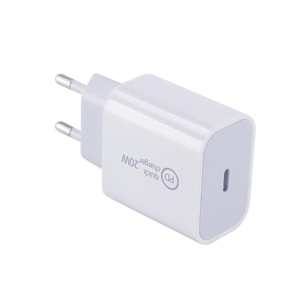 Lader for iPhone 15/16-serien Hurtiglader 20W USB-C Adapter Hvit