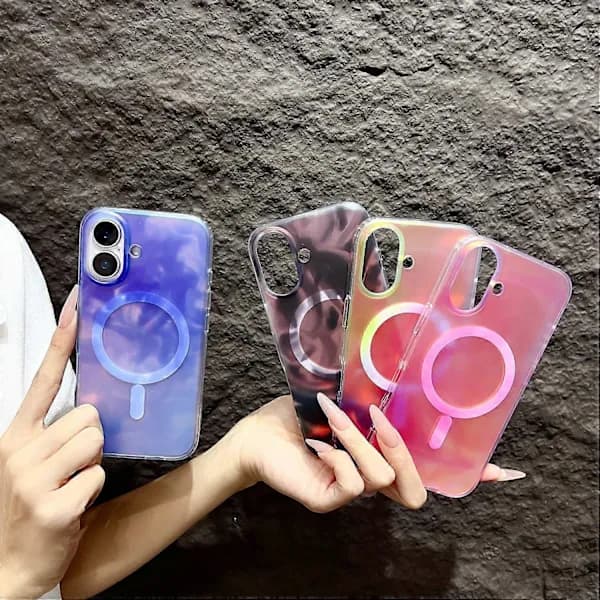 Case for iPhone 16 Plus Compatible with MagSafe Ink Painting IMD PC+TPU Phone Case
