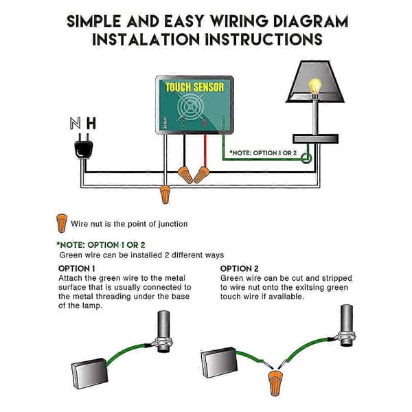 3-veis berøringskontrollsensor AC 220V 60Hz Dimmer Modul for berøringslampe [DB]