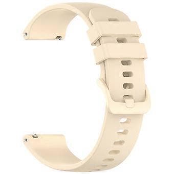 Compatible Silicone Strap for Garmin vivoactive 5, 20mm, Quick Release, Replacement Strap (Light Yellow)