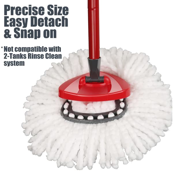 Moppbyttehode [3-pakning] Mopprefiller kompatible med Triangle Spin Mop, dyprensende maskinvaskbare og enkle å bytte ut