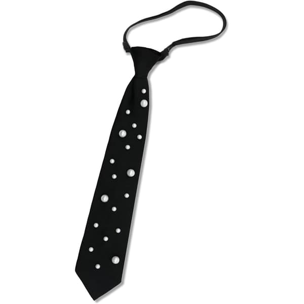 Sort Forbundet Slips Parret med Ensartet Slips, Elegante Slipsfester, Danse og Banketdates (Sort)