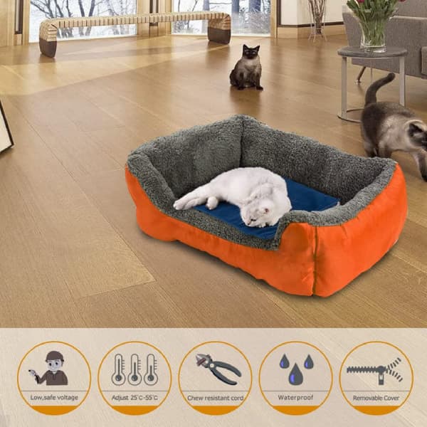 Dog Heating Pad with Chew Resistant Cord, Layers, Warming Cat Heating Pads