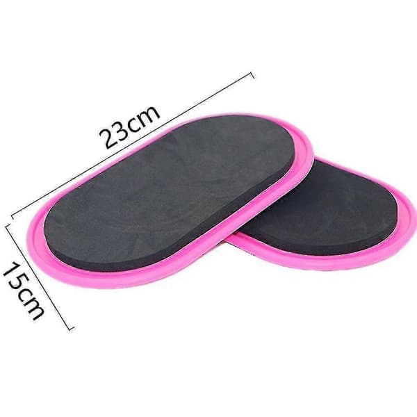 Exercise Gliding Plates, Double-Sided Oval Floor Sport Core Sliders Pink Pink
