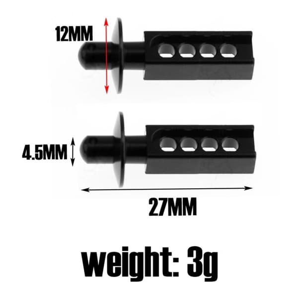 4x metalskalpeller til Mini E- E Slash 1/16 tilbehørsdele opgradering RC bil, 1