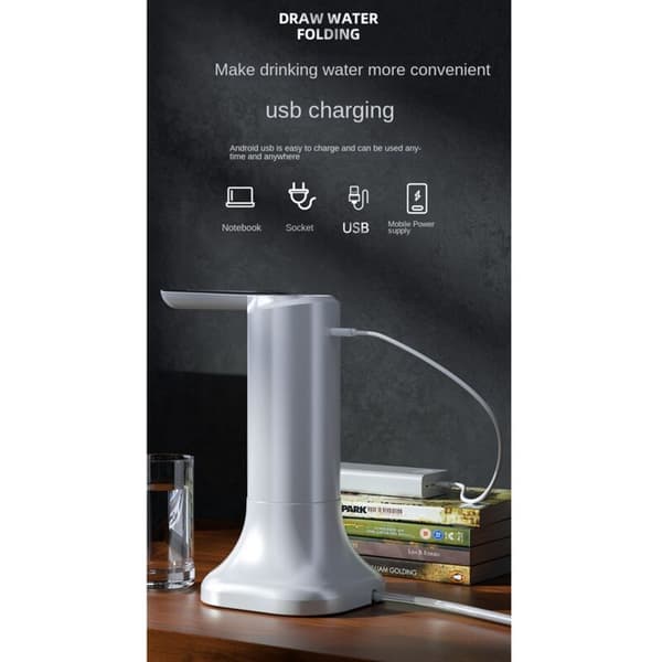Electric Bottle Pump Gallon Automatic Dispenser Portable Foldable Desktop Pump with Base