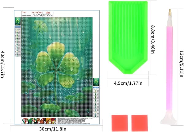 5D Diamond Painting Kit (Four-leaf Clover)