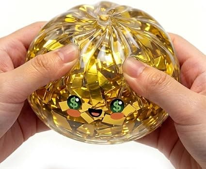 Glitrende Dumpling Squishy med Damperkasse, Blødt Klemmelegetøj til Voksne, Fødselsdags- og Dimissionsgave Style 2