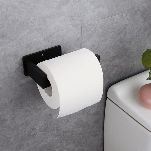 Toalettpapirholder i rustfritt stål [Klassisk svart/rustfritt stål]