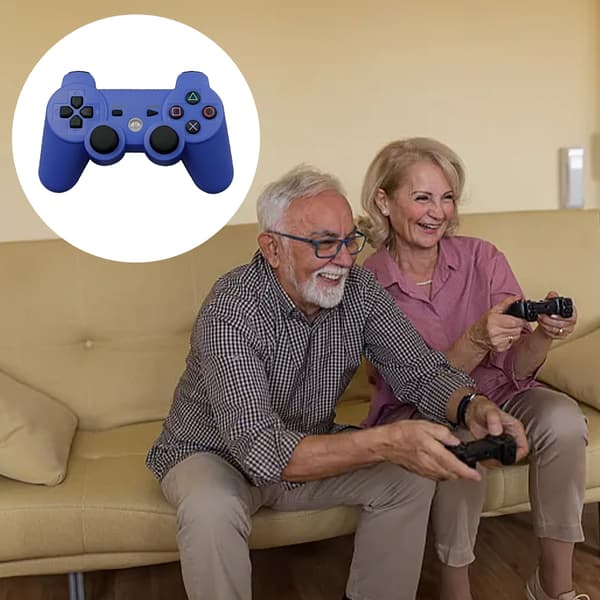 PS3 Bluetooth trådløs vibrasjonskontroller PS3 spill trådløs kontroller blå blue