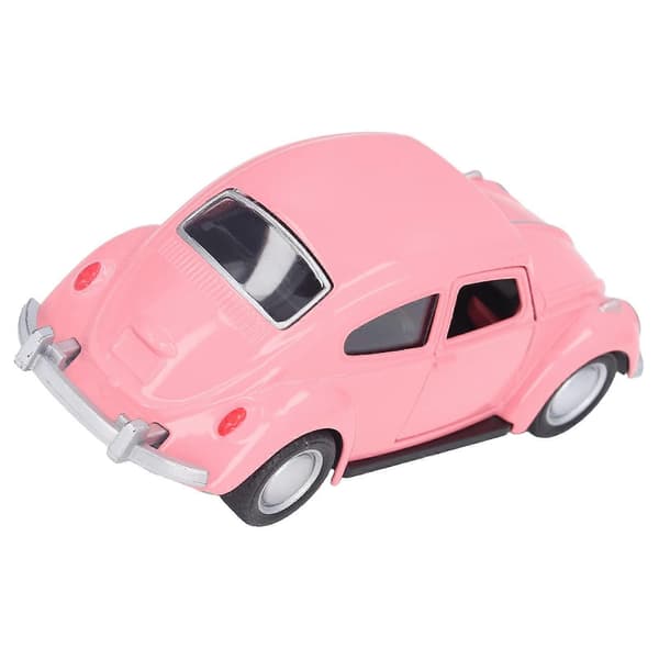 1:36 Scale Die-cast Car Model Deep Pink Pull-back Toy Car with Openable Doors and Realistic Details
