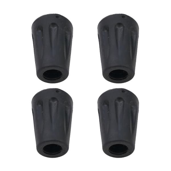 4-pack Rubber Tips for Trekking Poles - Replacement Ferrules and End Caps for Hiking and Walking