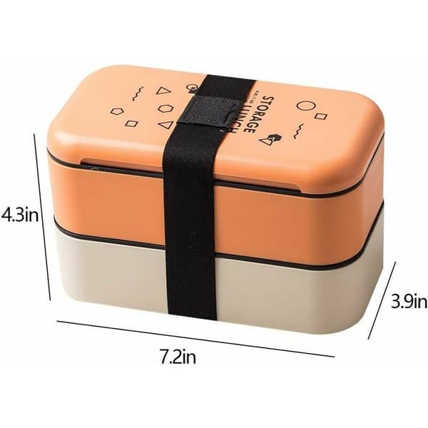 Japanese style bento box, double-layer eco-friendly food container