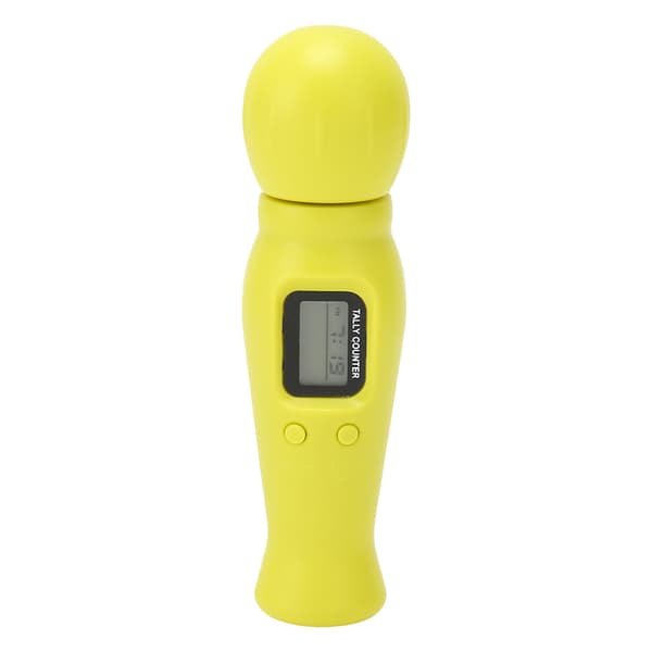 Digital Counter with LED Backlight, Reset Function, Compass Function, Time Display, Digital Tasbih for Meditation and Relaxation, Yellow