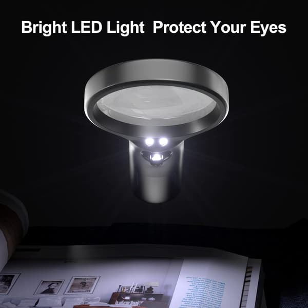 Lukulasit, 3X 45X valaistu suurennuslasi 3 LED-valolla