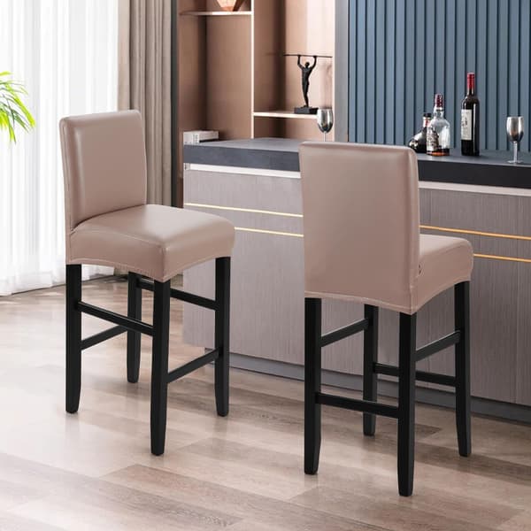 Barstolöverdrag, 2-pack stretch PU barstolöverdrag